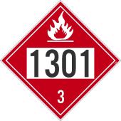 1301 3 FLAMMABLE DOT PLACARD SIGN