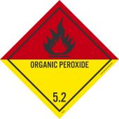 ORGANIC PEROXIDE 5.2 DOT PLACARD LABEL