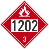1202 Diesel dot placard