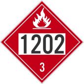 1202 Diesel dot placard