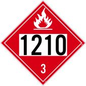 1210 CLASS 3 FLAMMABLE LIQUID PLACARD SIGN