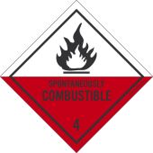 SPONTANEOUSLY COMBUSTIBLE LABEL