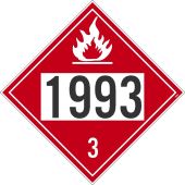 1993 3 DOT PLACARD SIGN
