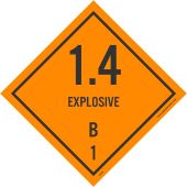 1.4 EXPLOSIVES B1 DOT PLACARD LABELS