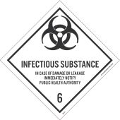 INFECTIOUS SUBSTANCE 6 LABEL