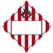 4 FLAMMABLE SOLIDS BLANK DOT PLACARD SIGN