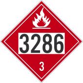 FOUR DIGIT 3286 PLACARD