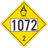 1072 2 DOT PLACARD SIGN