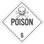 POISON 6 DOT PLACARD SIGN