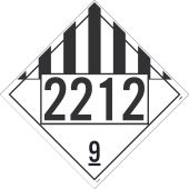 2212 9 DANGEROUS GOODS DOT PLACARD SIGN