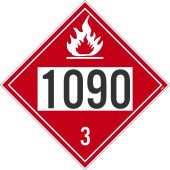 1090 3 DOT PLACARD SIGN