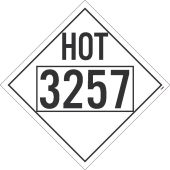 HOT 3257 MISC DOT PLACARD SIGN
