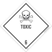 TOXIC 6 DOT PLACARD LABEL