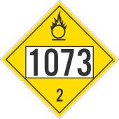 1073 3 DOT PLACARD SIGN