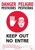 DANGER PESTICIDES KEEP OUT - BILINGUAL SIGN