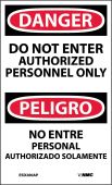 DANGER DO NOT ENTER SIGN - BILINGUAL