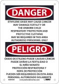 ETHYLENE OXIDE MAY CAUSE CANCER SIGN - BILINGUAL