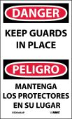 KEEP GUARDS IN PLACE LABEL