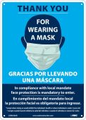 THANK YOU FOR WEARING A MASK, ENG/ESP