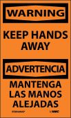 KEEP HANDS AWAY BILINGUAL LABEL