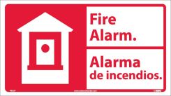 FIRE ALARM SIGN - BILINGUAL