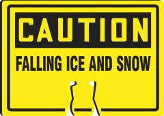 OSHA Caution Cone Top Warning Sign: Falling Ice And Snow