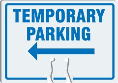 Custom Cone Top Warning Sign: Temporary Parking