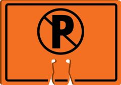 Cone Top Warning Sign: No Parking (Symbol)