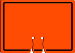 Cone Top Warning Sign: Blank