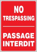 Bilingual Safety Sign: No Trespassing