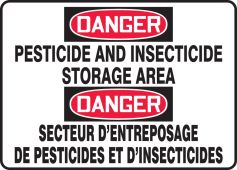 BILINGUAL FRENCH SIGN - PESTICIDES