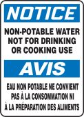 BILINGUAL FRENCH SIGN - POTABLE WATER