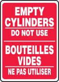 BILINGUAL FRENCH SIGN - CYLINDERS