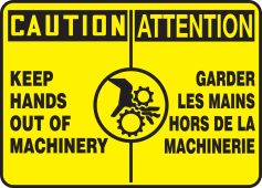 BILINGUAL FRENCH SIGN – OPERATION HAZARDS