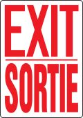 Bilingual French Safety Sign - Exit / Sortie