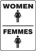 BILINGUAL FRENCH SIGN - RESTROOM