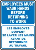 BILINGUAL FRENCH SIGN - WASH HANDS