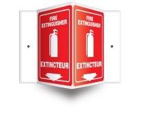 French Bilingual Projection™ Sign: Fire Extinguisher