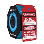 Bilingual OSHA Danger Tags By-The-Roll: Do Not Operate (Red)