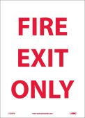 FIRE EXIT ONLY SIGN