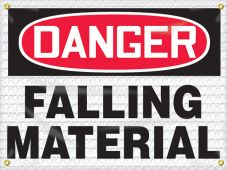 OSHA Danger High Wind Safety Sign: Falling Material