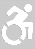 Floor Marking Stencil: New York Approved Accessible Symbol