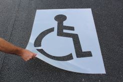 Parking Symbol Stencil: Handicapped