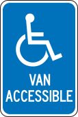 Federal Parking Sign: Van Accessible Handicapped Parking