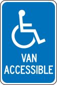 Federal Parking Sign: Van Accessible Handicapped Parking