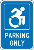 New York State Specific Handicapped Parking Sign: Parking Only
