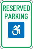 New York State Specific Handicapped Parking Sign: Reserved Parking