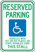 State Specific Handicapped Parking Sign: Reserved Parking (Wisconsin)