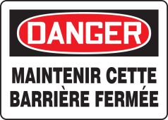 BILINGUAL FRENCH SIGN – EQUIPMENT