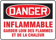 BILINGUAL FRENCH SIGN – FLAMMABLE